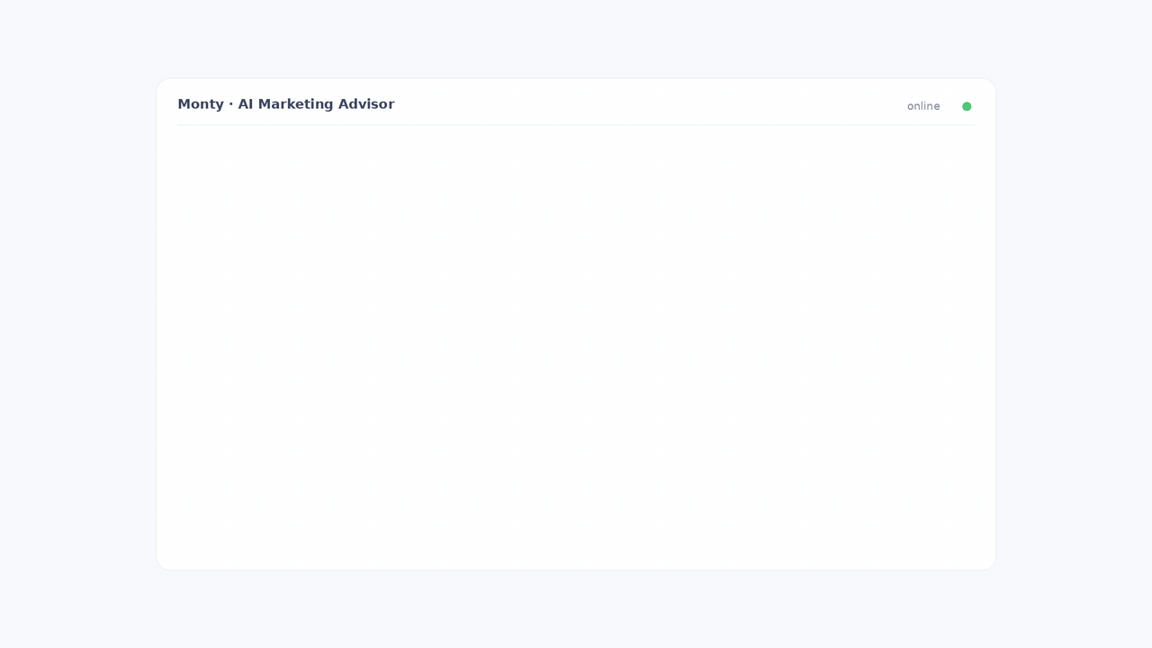 Monty AI Marketing Advisor turning a finding into a completed action